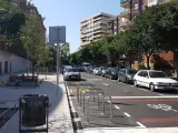 Estacionamiento para bicicletas en Barcelona.