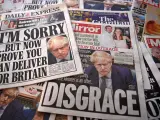 Diarios británicos, el día después de que el primer ministro del Reino Unido, Boris Johnson, pidiera perdón por la celebración de fiestas en su residencia oficial de Downing Street durante las restricciones por la pandemia de covid-19.