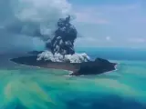 La isla del volcán de Tonga ya no existe