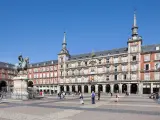 La plaza Mayor de Madrid.