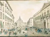En 1768 se construye el edificio que actualmente alberga la sede del Gobierno de la Comunidad de Madrid. Su famoso reloj se añadirá en 1865.