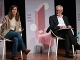 La secretaria general de Podemos, Ione Belarra, y el exlíder del Partido Laborista británico, Jeremy Corbyn.