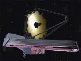 Concepci&oacute;n art&iacute;stica del telescopio espacial James Webb.