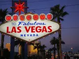 El famoso letrero a la entrada de Las Vegas, en Nevada, EE UU.