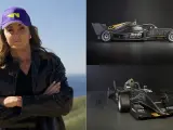 Caitlyn Jenner y el coche de Jenner Racing de las W Series
