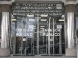 Imagen de archivo de la entrada de los Juzgados de Plaza de Castilla en Madrid.