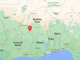 Localización de Gbomblora, en Burkina Faso.