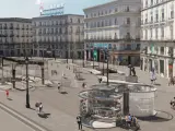 La Mariblanca estará en el extremo de la calle Arenal y el Oso y el Madroño, en el extremo de la calle Alcalá. De esta manera, permanecerán prácticamente en el lugar que ocupan ahora en la plaza.
