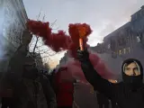 Activistas ucranianos en las calles de Kiev.