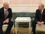 Gianni Infantino y Vladimir Putin