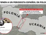 Localización del periodista español detenido.