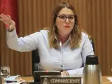 La secretaria de Estado de Igualdad y contra la Violencia de Género, Ángela Rodríguez, comparece en la comisión de Seguimiento y Evaluación de los Acuerdos del Pacto de Estado en materia de Violencia de Género, este martes en el Congreso de los Diputados de Madrid.