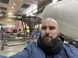 'Selfie' del reportero Pablo González, en una fábrica de la localidad de Dnipro, el pasado 2 de febrero.