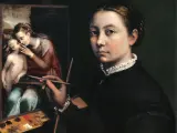 Autorretrato de la pintora italiana Sofonisba Anguissola.