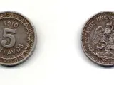 Moneda de 5 centavos de peso mexicano acuñada en níquel puro.