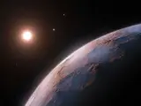 Impresión artística de Proxima d, un candidato a exoplaneta identificado a principios de este año.