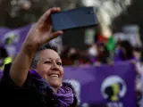 Marcha feminista el 8-M en Madrid.