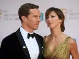 London (United Kingdom), 13/03/2022.- Benedict Cumberbatch (L) and Sophie Hunter (R) attend the 2022 EE BAFTA Film Awards at the Royal Albert Hall in London, Britain, 13 February 2022. The ceremony is hosted by the British Academy of Film and Television Arts (BAFTA) and is the first in-person event since the start of the pandemic. (Cine, Reino Unido, Londres) EFE/EPA/NEIL HALL BRITAIN CINEMA BAFTA AWARDS 2022