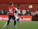 Vinícius y Maffeo, en el Mallorca vs Real Madrid.