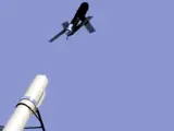 Lanzamiento de un Switchblade 600, un dron kamikaze.