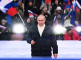 Putin en el Estadio Luzhniki, este viernes.