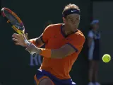 Rafael Nadal, durante su partido contra el australiano Nick Kyrgios en el torneo de Indian Wells.