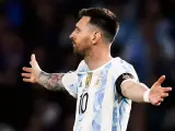 Leo Messi, con la camiseta de Argentina.