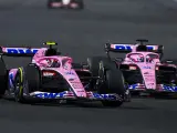 Esteban Ocon y Fernando Alonso, en el GP de Arabia Saudí