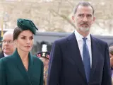 Don Felipe y doña Letizia han viajado hasta Londres para acompañar a la Familia Real británica en esta ceremonia de recuerdo al duque de Edimburgo.
