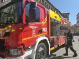 Dotación de bomberos de Segovia.