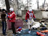 Cruz Roja en Irpin, Ucrania.