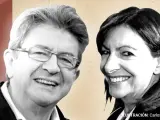 Jean-Luc Mèlenchon y Anne Hidalgo, candidatos de la izquierda gala.