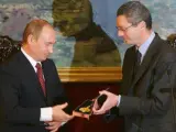 Putin en su viaje a Madrid, con el alcalde Gallardón.