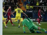 Danjuma celebra su el 1-0 en el Villarreal - Bayern