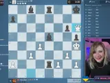 La ajedrecista Anna Rudolf, en su canal de Twitch.