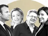 Macron, Le Pen, Melenchon, Hidalgo.