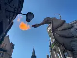 Dragón de Harry Potter en los parques Universal de Orlando.