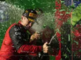 Charles Leclerc celebra su victoria en GP de Australia
