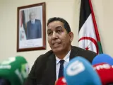El delegado del Frente Polisario en España, Abdulah Arabi, durante una rueda de prensa este lunes.