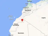 Localización de Bir Lehlou, en el Sáhara Occidental.
