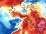 Mapas de anomalías de temperaturas entre el 21 y 25 de abril de 2022 según modelo HRES ECMEF