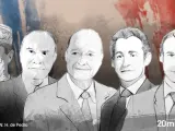 De Izq. a dcha: De Gaulle, Mitterrand, Chirac, Sarkozy y Macron