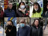 Personas consultadas sobre la nueva normativa del uso de las mascarillas en interiores, el 20 de abril de 2022.