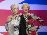 Actress Helen Mirren unveils his wax figure at Madame Tussauds in central London, Thursday, July 30, 2015.