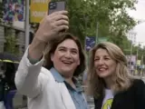 Ada Colau y Yolanda Díaz en Sant Jordi.