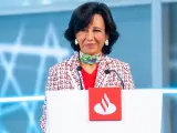 La presidenta de Banc Santander, Ana Botín, en la junta general ordinària d'accionistes 2022