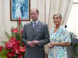El príncipe Eduardo y su esposa, Sophie de Wessex, en el Caribe.