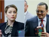 Amber Heard y Johnny Depp, en el décimo día de su juicio mediático por difamación.