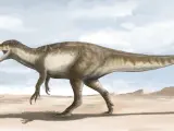 Reconstrucción del dinosaurio megaraptórido cuyos restos fueron hallados en la provincia argentina de Santa Cruz.