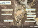Imagen tomada por satélite el 25 de abril del centro de pruebas nucleares de Punggye-ri.